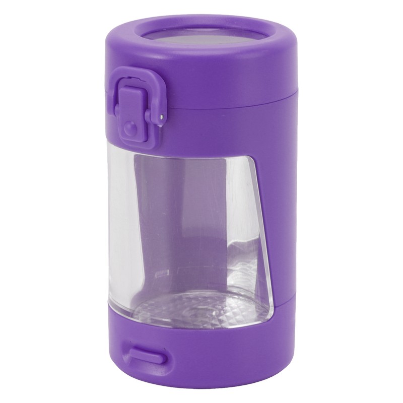 Glow Storage Jar with Grinder LED Waterproof Transparent Glass Seal