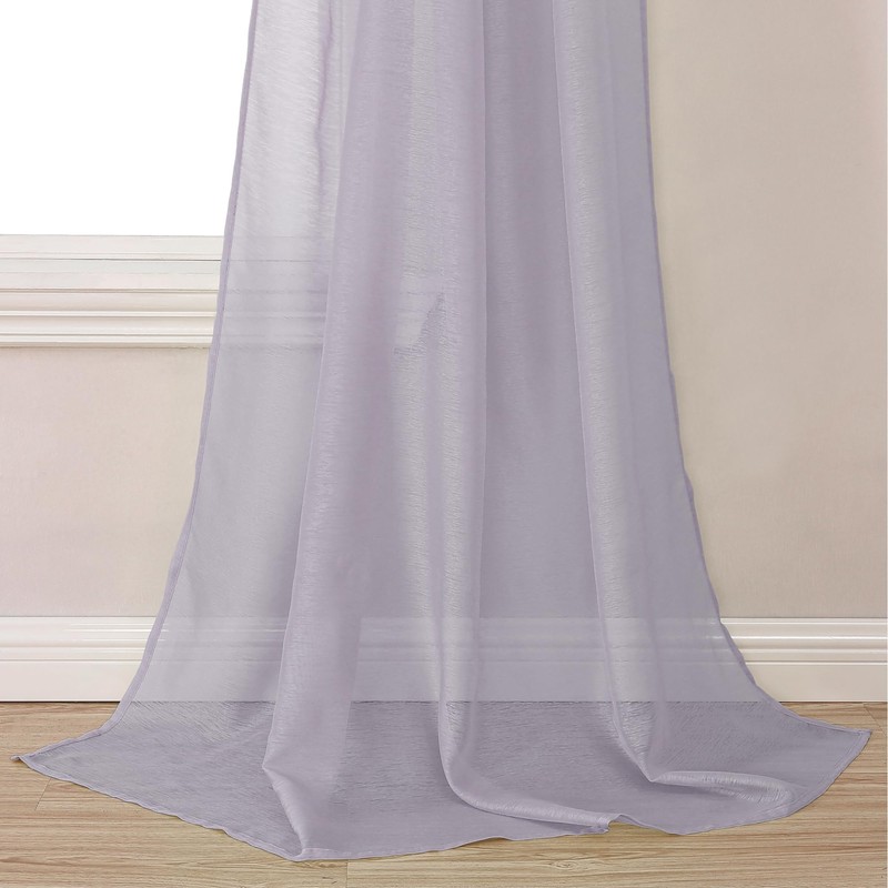 DONREN Lilac Semi Sheer Luxury Scarf for Window - add