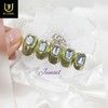 Green Topaz Handmade Nail Tips - Long Stiletto / 그린토파즈