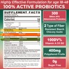 Akkermansia Probiotics Gummies with Prebiotics Fiber, 300 Billion AFU Akkermansia