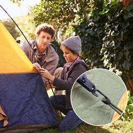 TaoTazon Elastic Straps with Hooks, Pack of 24, Expander 20 cm, Multifunctional Heavy Duty Tarpaulin Tensioners, Rubber Tensioners for Stationary Transport Trailers, Banners, Posters, Tents