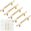 Bikasun 5 PCS Gold Cabinet Handles 96mm(3.7 Inch) Hole Center,