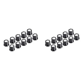 POENVFPO 20Pcs Acrylic Volume Tone Knobs, D Shaped Shaft Potentiometer Volume Tone Control Knobs for Electric Guitar Bass