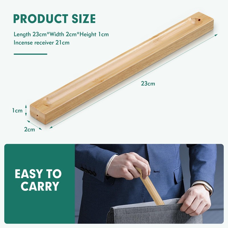 2PCS Incense Holder, Natural Original Bamboo Incense Stick Holders, Incense