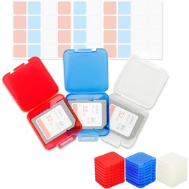 Kiorafoto 24PCS Estuche De Plástico Transparente Multicolor para Tarjetas SD para 24 Tarjetas SD SDXC SDHC