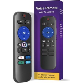 (Pack of 2) Replaced Remote Control Only for Roku TV Compatible with TCL Roku/for Hisense Roku/for Insignia Roku/for Onn Roku Smart TV (Not for Roku Stick and Box)