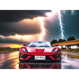 NIHO-JIUMA - Kits de pintura de diamantes para coche deportivo, 5D con taladro completo, regalos de arte de diamantes para adultos, decoración del hogar (30 x 40 cm)