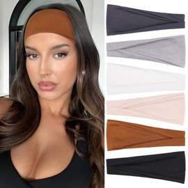 RuiYok Wide Hairbands for Women Non Slip Workout Yoga Head Bands for Yoga Soft Sweat Headbands for Women's Hair Womens Solid Head Bands Hair Accessories