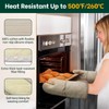 Oven Mitts, Beneno 2Pcs Non-Slip Silicone Textured Cotton Oven Mitts
