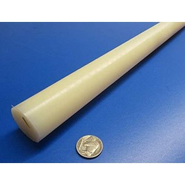 Natural Nylon Extruded Round Rod 1.25" (1-1/4") x 4 Ft Length 1 pc