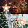 LAMPHOME 12" 10L Star Tree Topper, Lighted Glitter Christmas Treetop,
