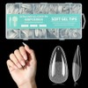 600Pzs Tips para Uñas Soft Gel, Uña Postiza Transparente Mate