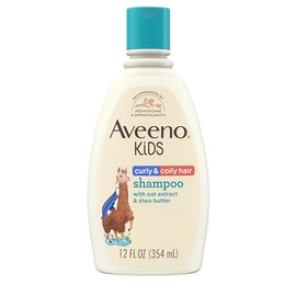 Aveeno Kids - Champú para cabello rizado y crespo, champú hidratante para cabello tipo 3 y 4, productos para cabello rizado para niños adecuados para cuero cabelludo sensible con extracto de avena y