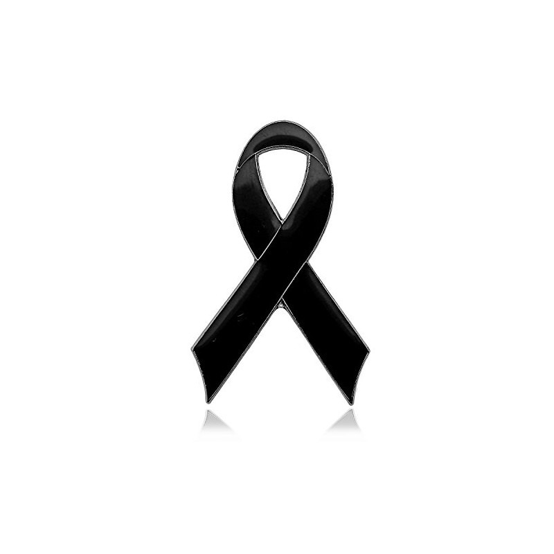 CMajor Awareness Black Ribbon Enamel Lapel Pin