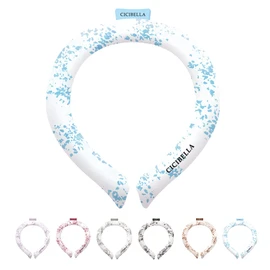 CICIBELLA Ice School Ring Checked PCM Original Blue Large Size Women Kids Neck Cooler 28 Degree Natural Freezing Cool Ring Sustained Temperature Control Bluof