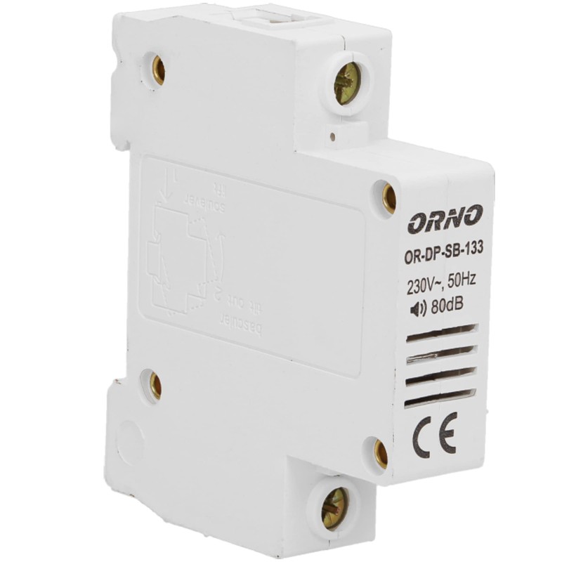 ORNO DP-SB-133 Doorbell Wired for DIN-1 Module Rail 1 Ton