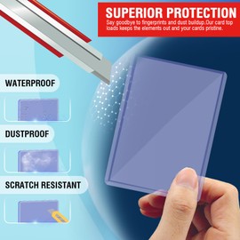 1000 Card Sleeves Top Loads for Cards, 3"X4" Baseball Card Protectors Hard Plastic, Toploads Binder Penny Sleeves for Trading Cards Sports Football Game Card (500 Hard Sleeves + 500 Soft Sleeves)