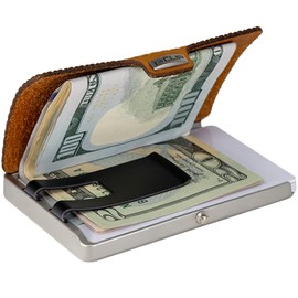 I-CLIP Heritage Steel Blasted Liberty Desert, Wallet, Card Holder, Slim Wallet, Smart Wallet, Stainless Steel, Desert, Sleek