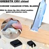 GREBSTK 9.5in Wood Chisel Set for Woodworking, 4pcs Chrome Vanadium