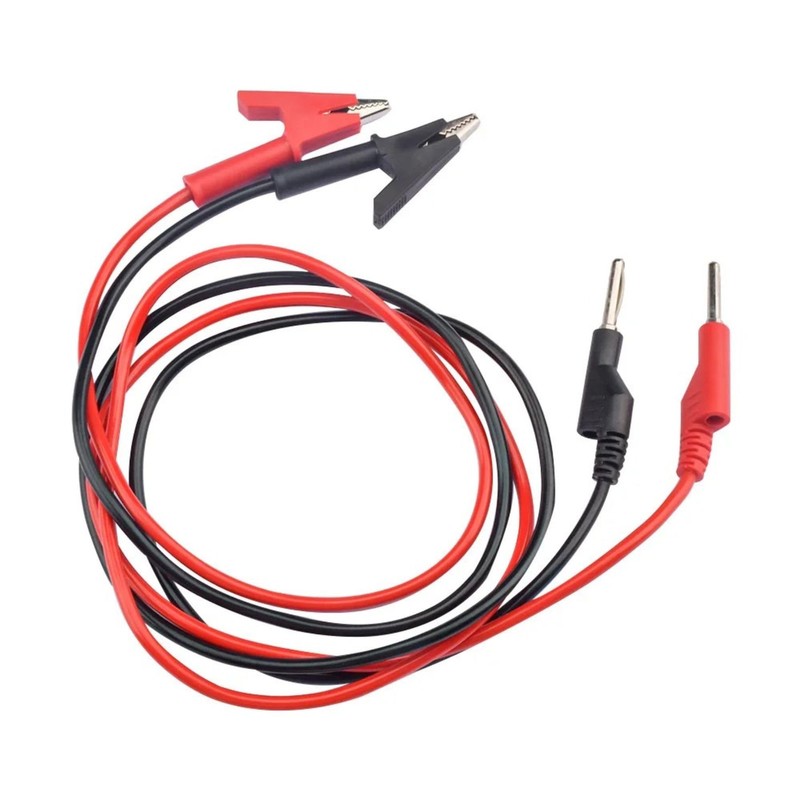 2pcs 1 Meter Cable Length Stackable Banana Plug to Crocodile