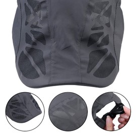 KYEYGWO Breathable Mesh Peaked Cap for Men and Women, Newsboy Flat Cap Outdoor Sun Hat Adjustable Sports Hat Leisure Beret Cap Summer Cap, Dark Grey