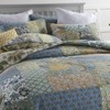 Yvooxny Quilt Set Queen Bedspread Reversible Green Farmhouse Garden Coverlet