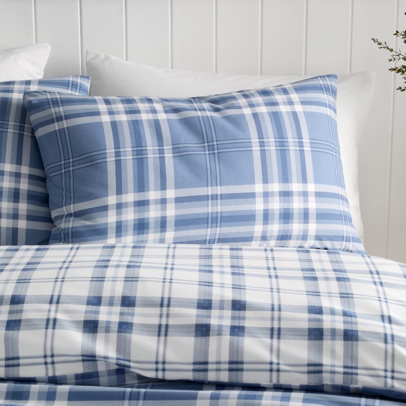 Catherine Lansfield Kelso Check Reversible Single Duvet Cover Set with