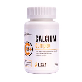 EIXUN Suplemento Alimenticio Calcium Complex| Base de Calcio, Hierbabuena, Vitamina D3, K2 y Ácido Fólico | Promueve Huesos Fuertes y Salud Mental | Absorción Óptima de Calcio |60 Tabletas Masticables