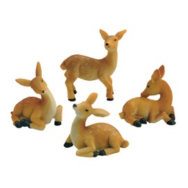 4 fawn decorative miniature 3D Fawn Bambi