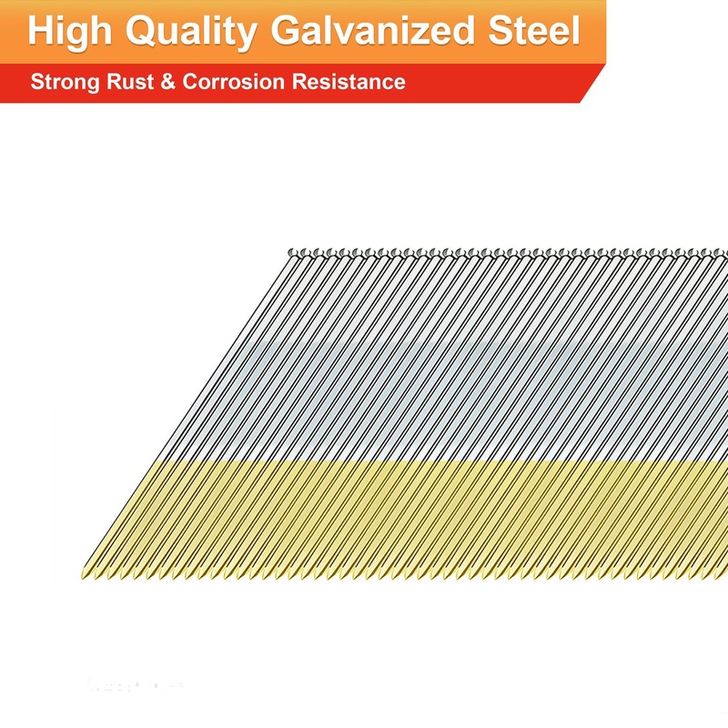 15 Gauge DA Angled Finish Nails,2-1/2",2",1-1/2",1-1/4":2000Pcs