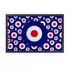 L&S PRINTS Mod Target Blue White & Red Design -