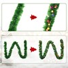 Pack of 4 Christmas Garlands, Green, Artificial Fir Garland, Diameter