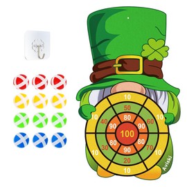 St Patricks Day Kids Dart Board Game Set, Irish Party Board Games with 12 Stick Balls, St Paddys Day Outdoor Games for Kids Ages 4-8, Saint Patricks Day Party Games Yard Toys…