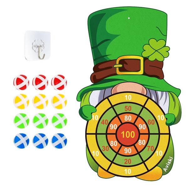St Patricks Day Kids Dart Board Game Set, Irish Party