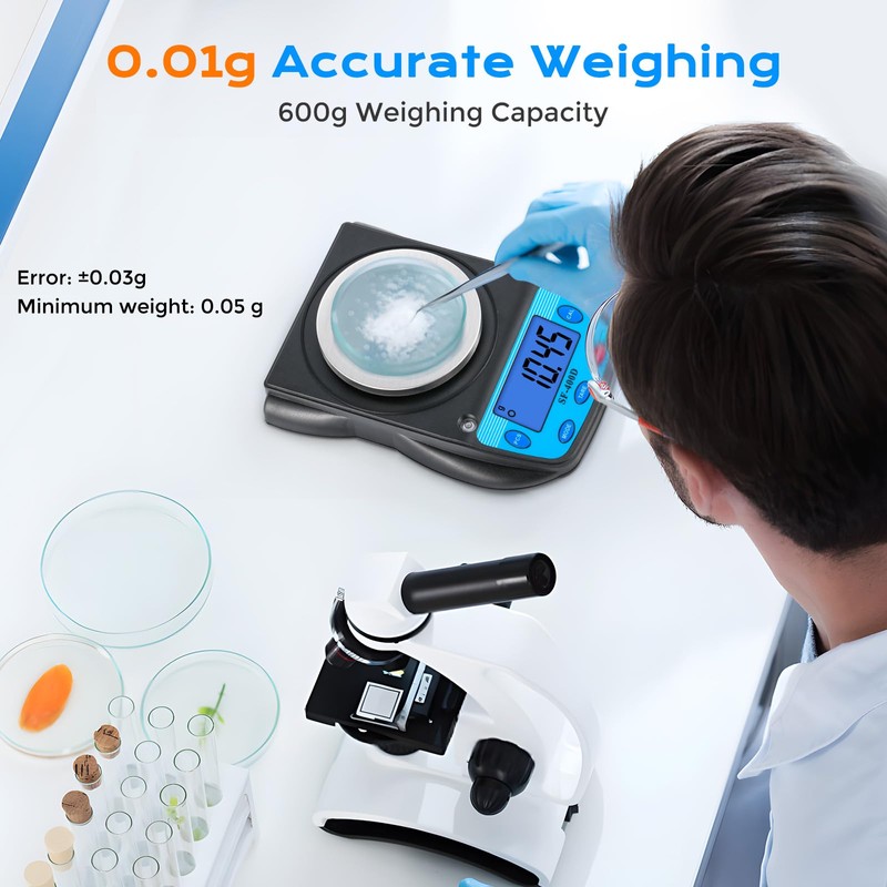 Bonvoisin Digital Lab Scale 600g x 0.01g Precision Electronic Scale