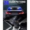 Emergency Strobe Traffic Light Bar 40LED Dash Safety Flashing Front/Rear