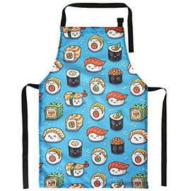 Ferocity Children's Apron Art Apron Cooking Apron with Fairy Tale Motif Sushi [074], Sushi