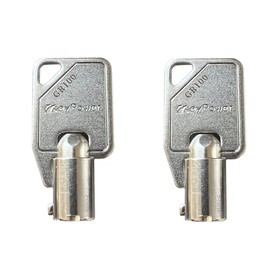 KeyPower Keys (2) GR777 Tubular Key for Whirlpool Greenwald Commercial Washer Door/Service Panel/Coin Washing Machine, Compatible with Speed Queen Maytag ESD Lock