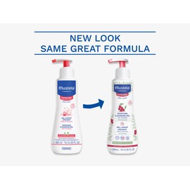 Mustela Baby Soothing Cleansing Gel - Fragrance-Free Hair & Body Wash for Very Sensitive Skin - with Natural Avocado Perseose & Schizandra Berry - 10.14 fl. oz.