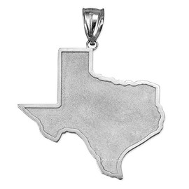 Travel & Destinations Jewelry Sterling Silver Texas State Map Pendant