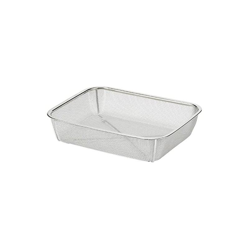 Pearl Metal Square Colander 320×255 mm Stainless Steel At Aqua