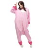 Superband Animal Cosplay Costume Adult Onesie Pajamas Cartoon Sleepwear Pink