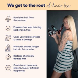 Moerie Ultimate Mineral Shampoo and Conditioner Set - Vegan Friendly, Paraben Free, Hair Growth Products for Longer, Thicker, Fuller Hair - Includes Hair Mask- Double Set