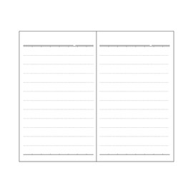 Daigo A1238 Memo, Thick Ruled Senka Thick Ruled Notebook, Black