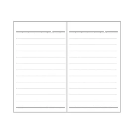Daigo A1238 Memo, Thick Ruled Senka Thick Ruled Notebook, Black