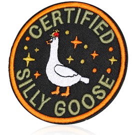 XMJY XMJY Funny Goose Hook and Loop Patch, Colorful Embroidered Patch, Cute Animal Meme Morale Patch, DIY Applique Accessories for Backpacks, Dog Harnesses, Army Vests, Gym Bags, Hats, Helmets