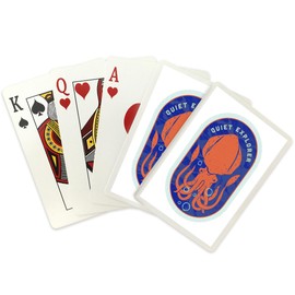 Lantern Press Dockside Collection, Quiet Explorer, Squid (52 Playing Cards, Poker Size Card Deck with Jokers)