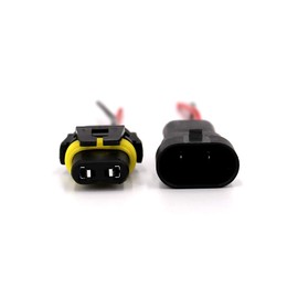 UTSAUTO 2Set 9005 9006 H10 Wire Connectors Female & Male Adapter Wiring Harness Sockets Wire 12V for Headlights Fog Lights