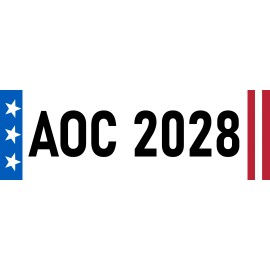 Brian Bula AOC 2028 Magnet Large 3x9 Bumper Sticker Size Alexandria Ocasio-Cortez President