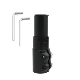 Bike Stem Riser Extender MTB Handlebar Stem Adapter Bicycle Fork Stem Extender Handlebar Raiser Adapter with Hex Key for 1-1/8" 28.6mm Fork Aluminum for Bicycle Cycling Mountain Road Bike MTB (Black)